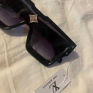 Black Sunglasses with Purple Accent